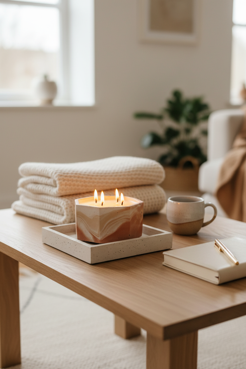 Candle lifestyle photo